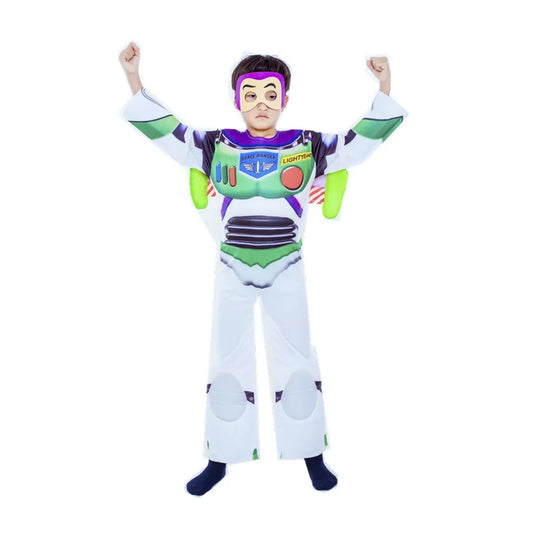 Kids Astronaut Costume Halloween Space Suit with Mask Cosplay Outfit for Boys Girls Party Gift Holiday Performance Costume