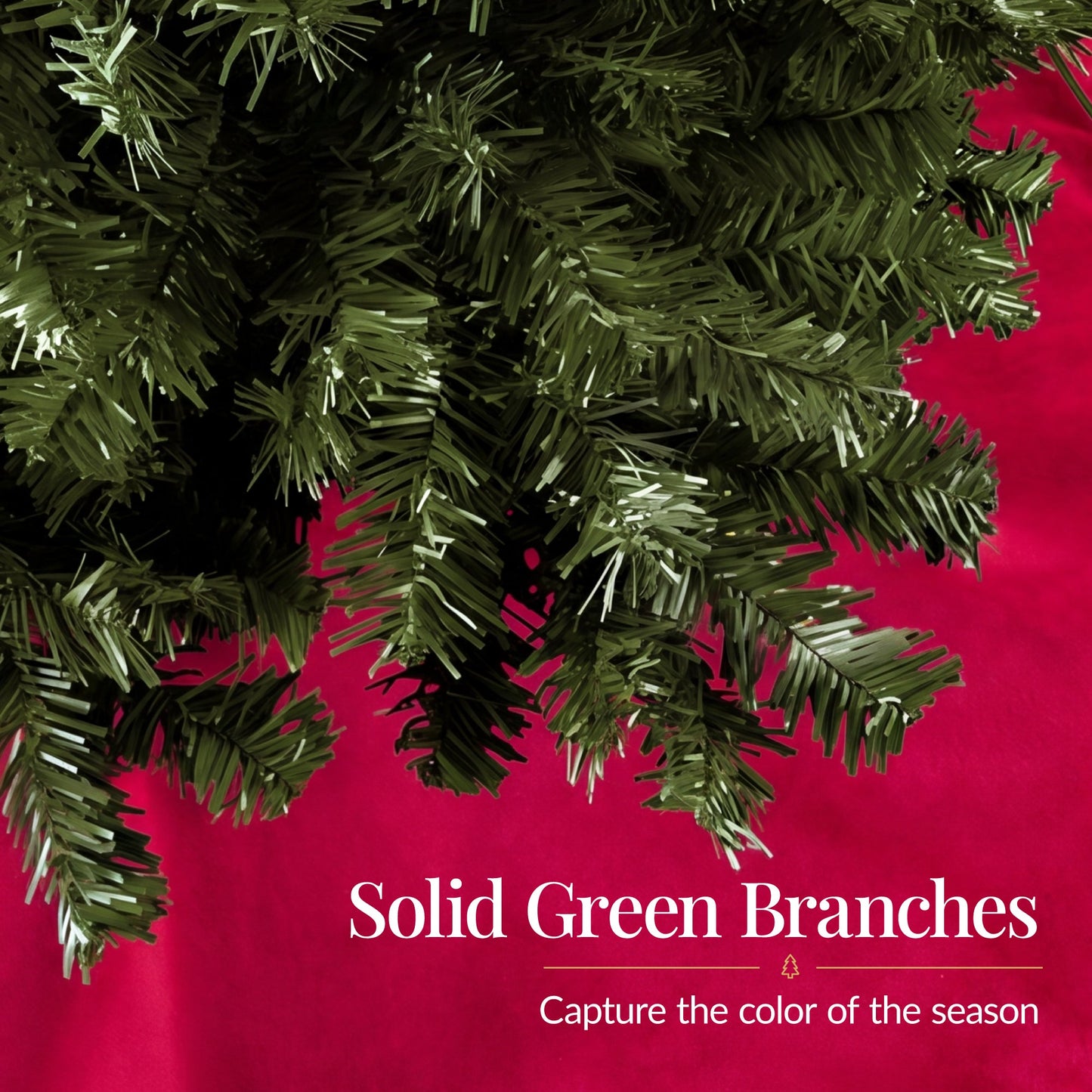 Pre-Lit Artificial Green Spruce Christmas Tree, w/Easy Assembly