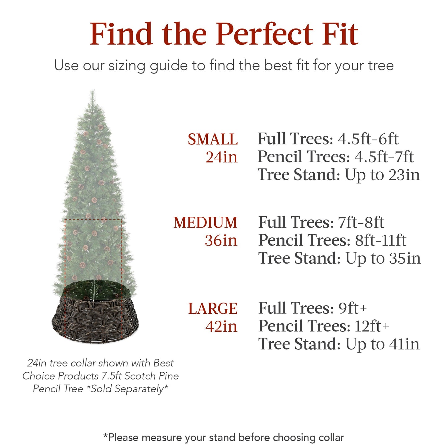 Basket Woven Hyacinth Christmas Holiday Tree Collar - 42in