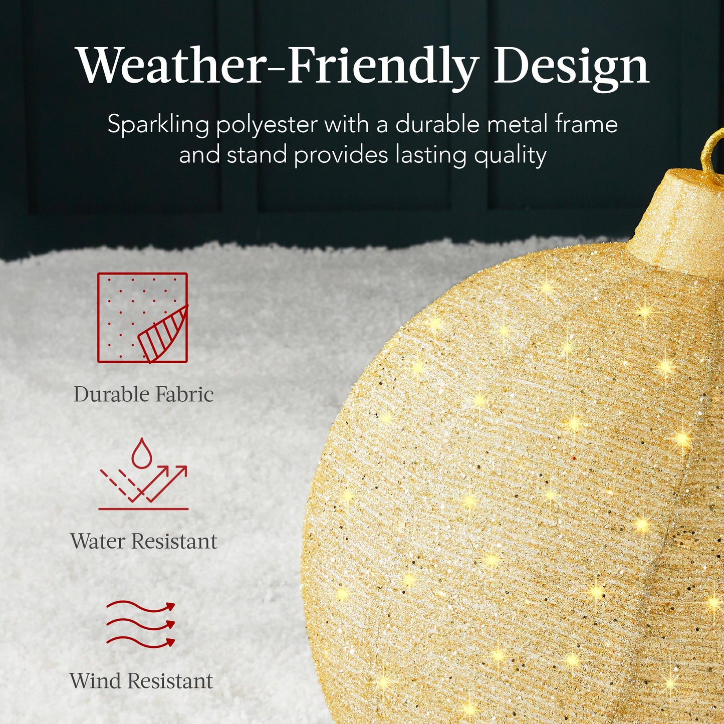 2pc Lighted Pop-Up Christmas Ornaments Decoration w/ 220 LED Lights, Stand