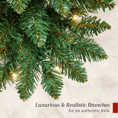 Pre-Lit Potted Christmas Tree w/ Twinkling White LEDs