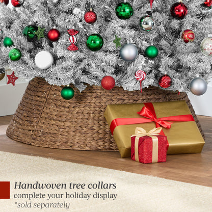 Pre-Lit Artificial White Spruce Christmas Tree, w/Easy Assembly