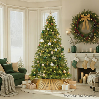 Pre-Lit Cedar Cypress Christmas Tree w/ Twinkling Lights