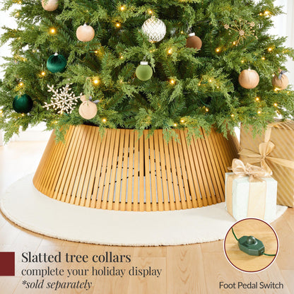 Pre-Lit Cedar Cypress Christmas Tree w/ Twinkling Lights