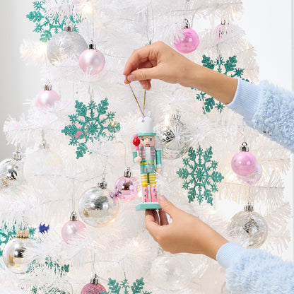 Pre-lit Colorful Mini Spruce Christmas Tree w/ LED Lights - 4ft