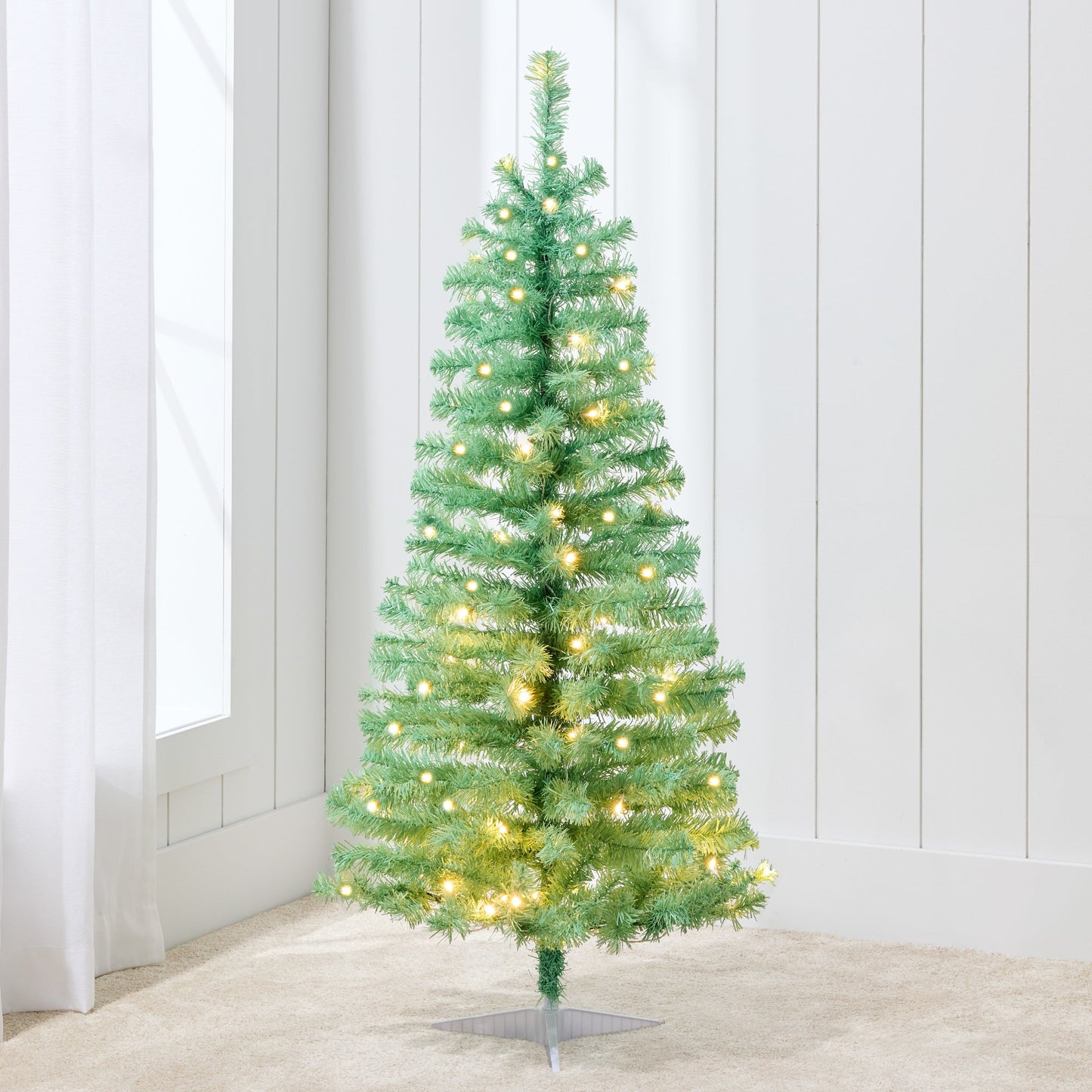 Pre-lit Colorful Mini Spruce Christmas Tree w/ LED Lights - 4ft