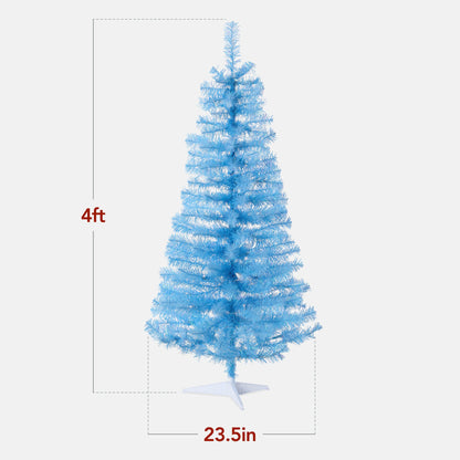 Pre-lit Colorful Mini Spruce Christmas Tree w/ LED Lights - 4ft