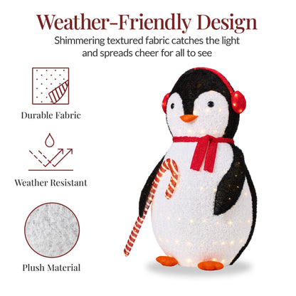 Lighted Pop-Up Penguin Outdoor Christmas Decoration w/ LED Lights