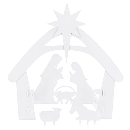 Christmas Nativity Scene Yard Decoration w/ Water Resistant PVC
