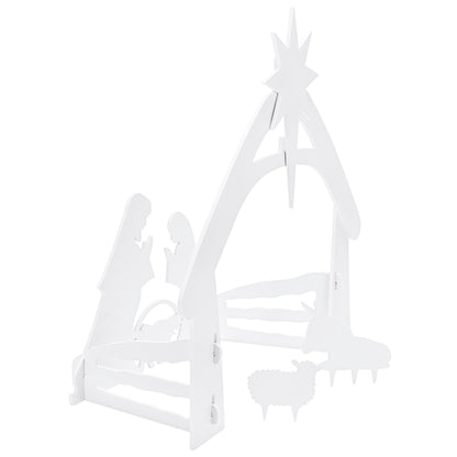 Christmas Nativity Scene Yard Decoration w/ Water Resistant PVC