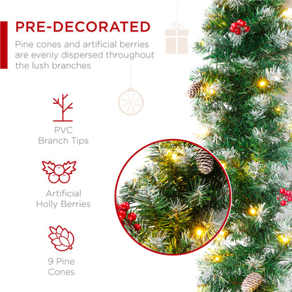9Ft Pre-Lit Christmas Garland W/ 2-In-1 Led Lights