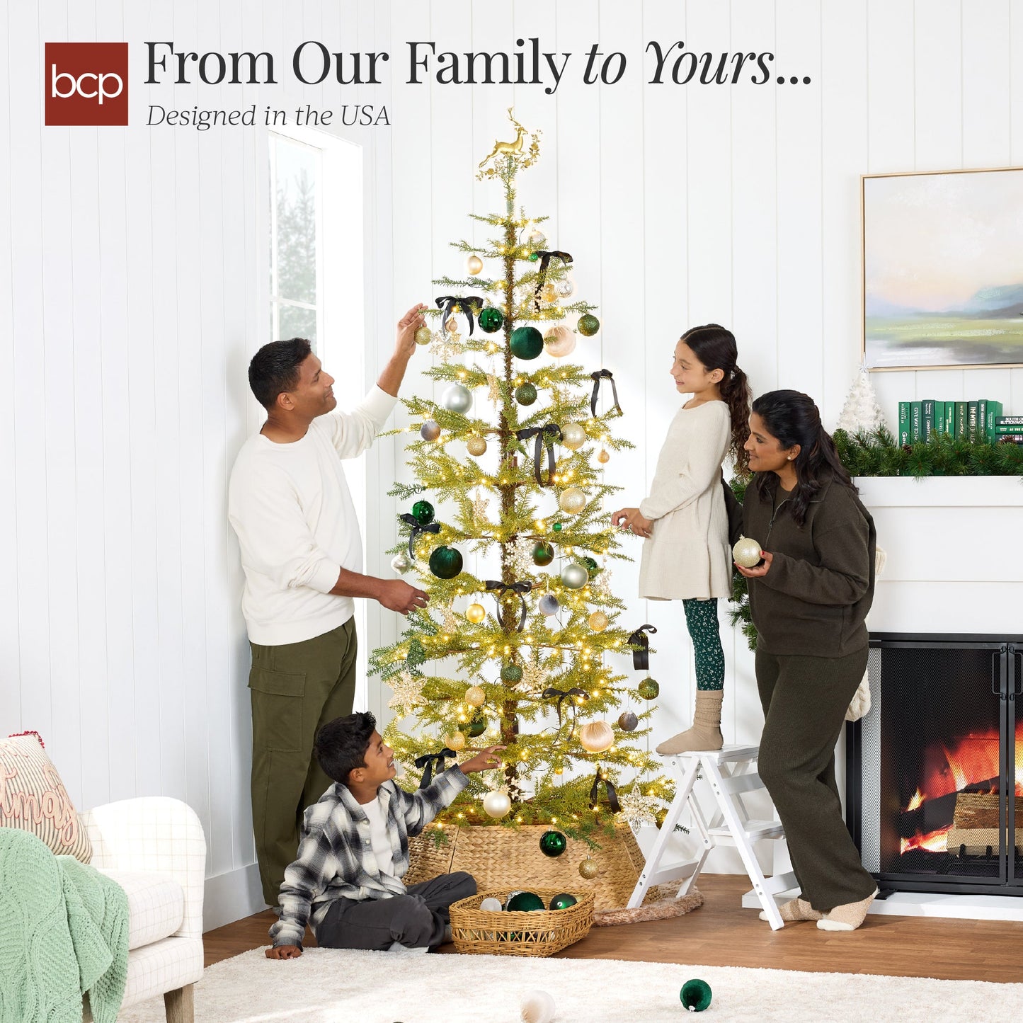 Pre-Lit Sparse Christmas Tree w/ 2-in-1 LED Lights, Cordless Connection