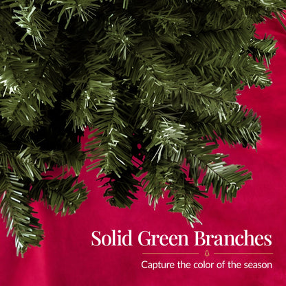 Pre-Lit Artificial Green Spruce Christmas Tree, w/Easy Assembly