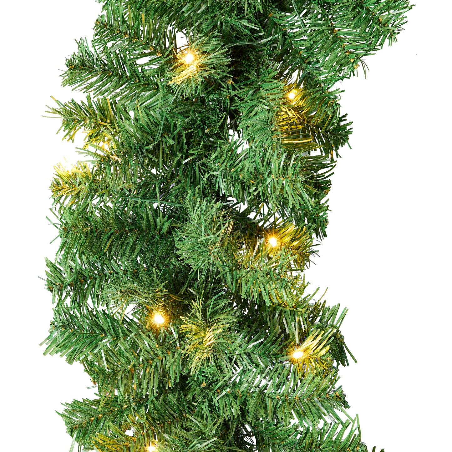 9Ft Pre-Lit Christmas Garland W/ 2-In-1 Led Lights
