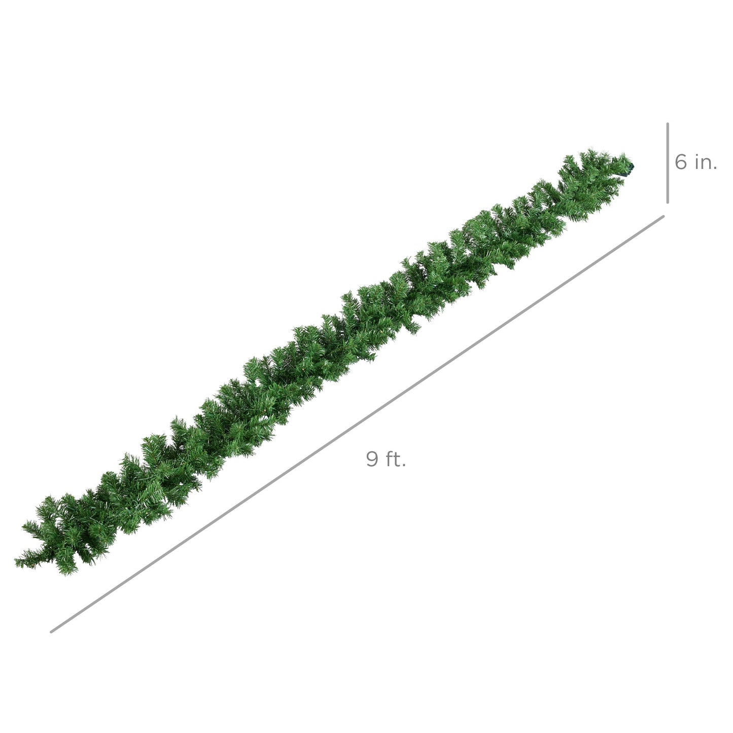 9Ft Pre-Lit Christmas Garland W/ 2-In-1 Led Lights