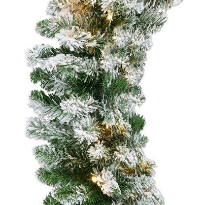 9Ft Pre-Lit Christmas Garland W/ 2-In-1 Led Lights