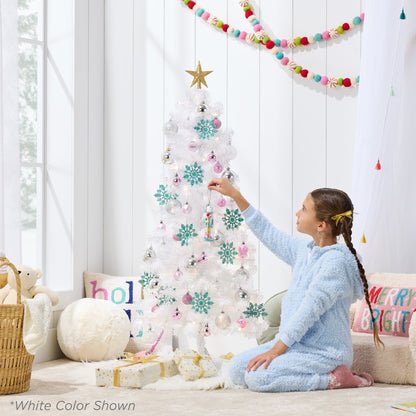 Prelit Colorful Mini Spruce Christmas Tree w/ LED Lights - 4ft