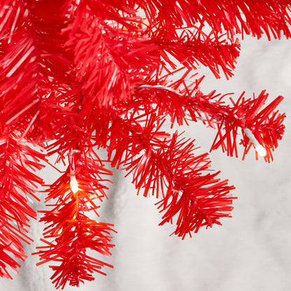 Prelit Colorful Mini Spruce Christmas Tree w/ LED Lights - 4ft