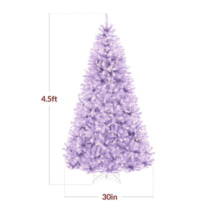 Pre-Lit Artificial Lavender Christmas Tree w/ Incandescent Lights