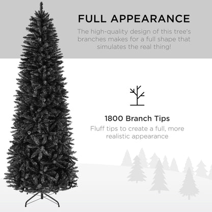 Black Artificial Pencil Holiday Christmas Tree