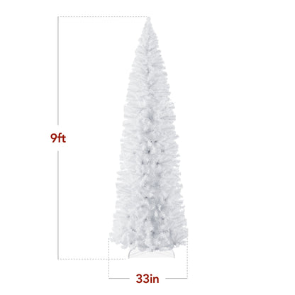 White Artificial Pencil Holiday Christmas Tree