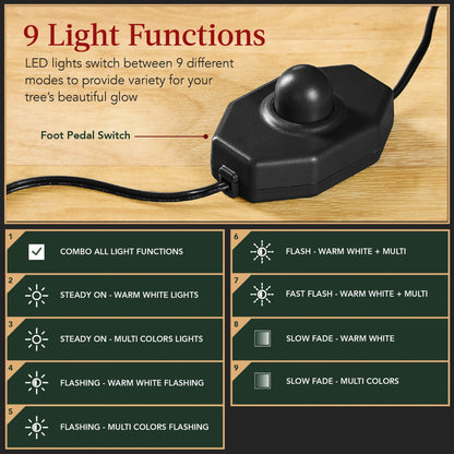 Pre-Lit Sparse Christmas Tree w/ 2-in-1 LED Lights, Cordless Connection