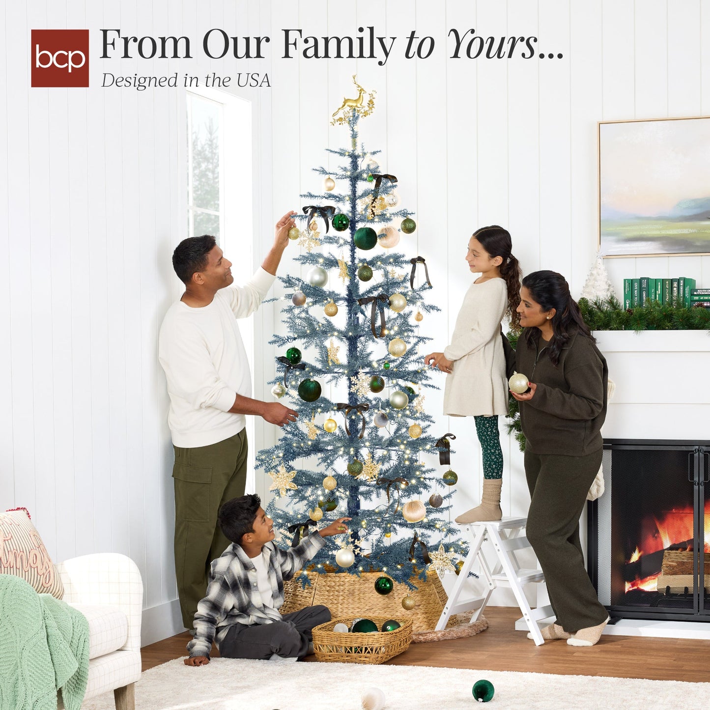 Pre-Lit Sparse Christmas Tree w/ 2-in-1 LED Lights, Cordless Connection