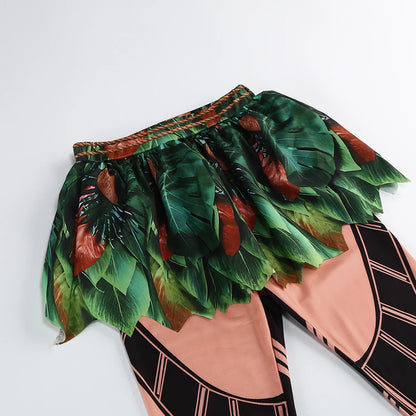 Disney New Movie Moana Ocean Adventure Dress Halloween Cosplay Girls Dress Costume Dress Up Vaiana Princess Clothes