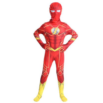 Superhero The Flash Cosplay Costume 3D Full Body Zentai Suit with Mask for Kids  Adults Halloween Carnival Party Cosplay