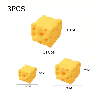 Cheese Squeeze Squishy Toy Slow Rebound Shapeable Venting Stress Relief Fidget Ball Novelty Sensory Decompression Gift Toy