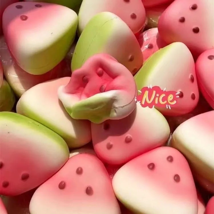 Cute Watermelon Squishy Fidget Toy Slow Rebound Decompression Toy  Anti-Stress Slow Rising Fruit Soft Stress Relief Squeeze Toy