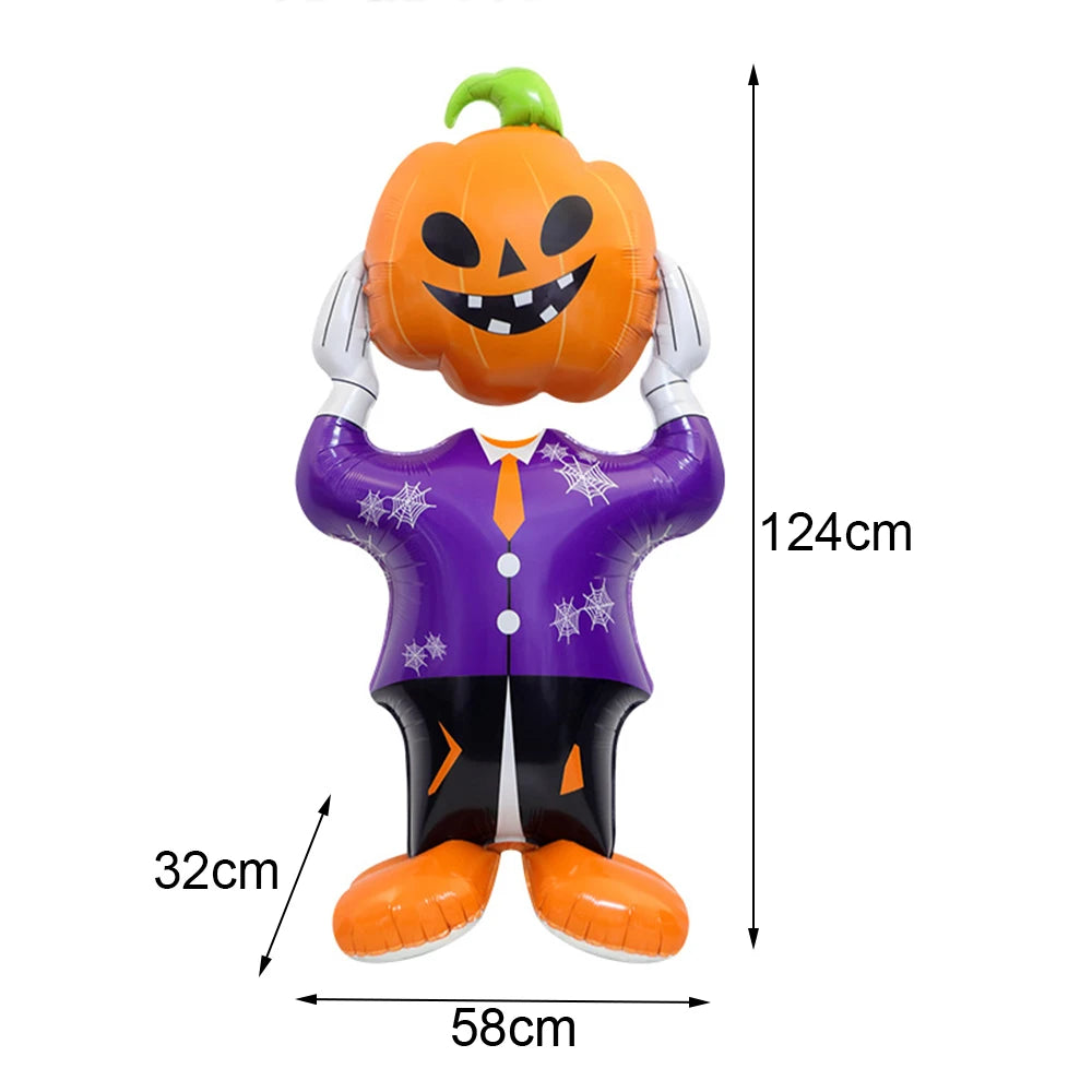 Large Halloween Standing Foil Balloons Haunted House Castle Skull Coffin Witch Mylar Balloon Halloween Party Decoration Balloon