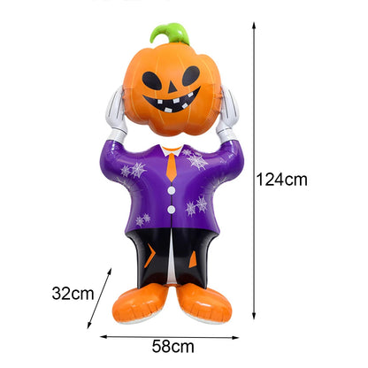 Large Halloween Standing Foil Balloons Haunted House Castle Skull Coffin Witch Mylar Balloon Halloween Party Decoration Balloon