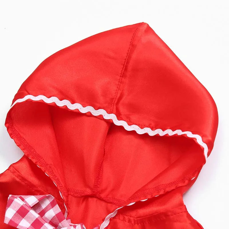 Little Red Riding Hood Cape Cloak Halloween Capelet Cosplay Princess Costume for Women Girls Carnival Party Fancy Dress up Cloak
