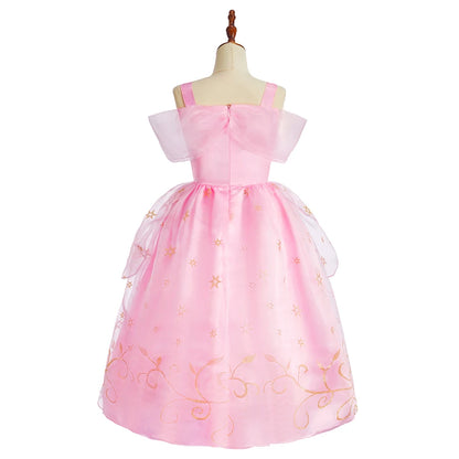 Baby Girl Party Ball Gown Girls Pink Dress Sets Child Christmas Clothes Kids Halloween Sleeping Beauty Aurora Princess Dresses