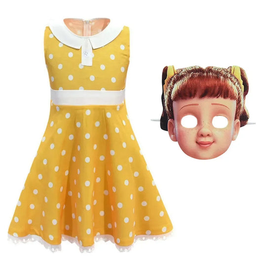 Toys Gaby Cosplay Costume Girls Yellow Dress Mask Full Set Kids Role Play Performance Clothing Suit Halloween Carnival Party