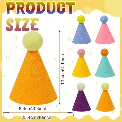 6pcs Mini Party Hats - Lightweight & Sturdy Cone Hats for Birthday, Wedding, Halloween, Christmas, New Year'S