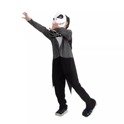 Jack Skellington cosplay Costume The Nightmare Before Christmas Jack Skellington Cosplay Child Bodysuit Suit Halloween Clothes