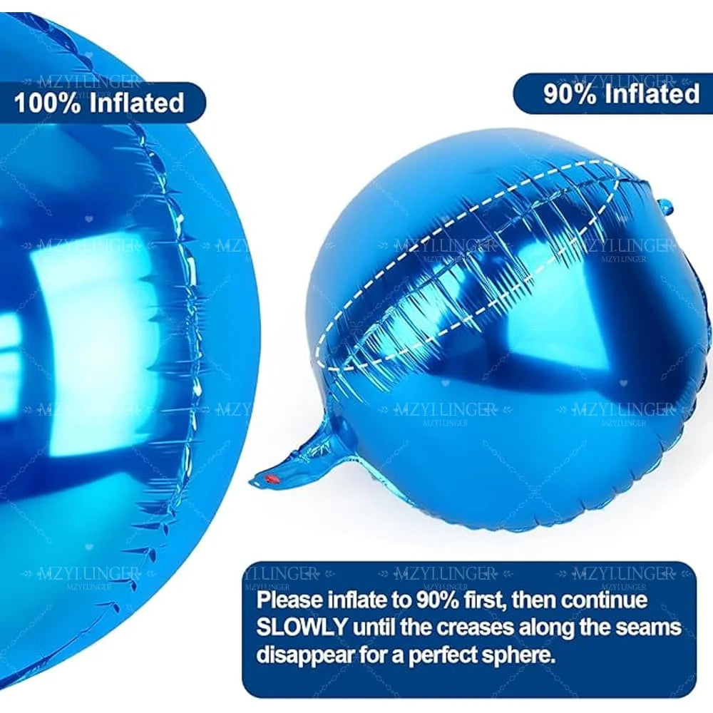 8pcs blue 4D Balloon Rain Curtain Set,blue 4D Foil Balloon, for birthday party decorations, weddings decor, and rooms decor