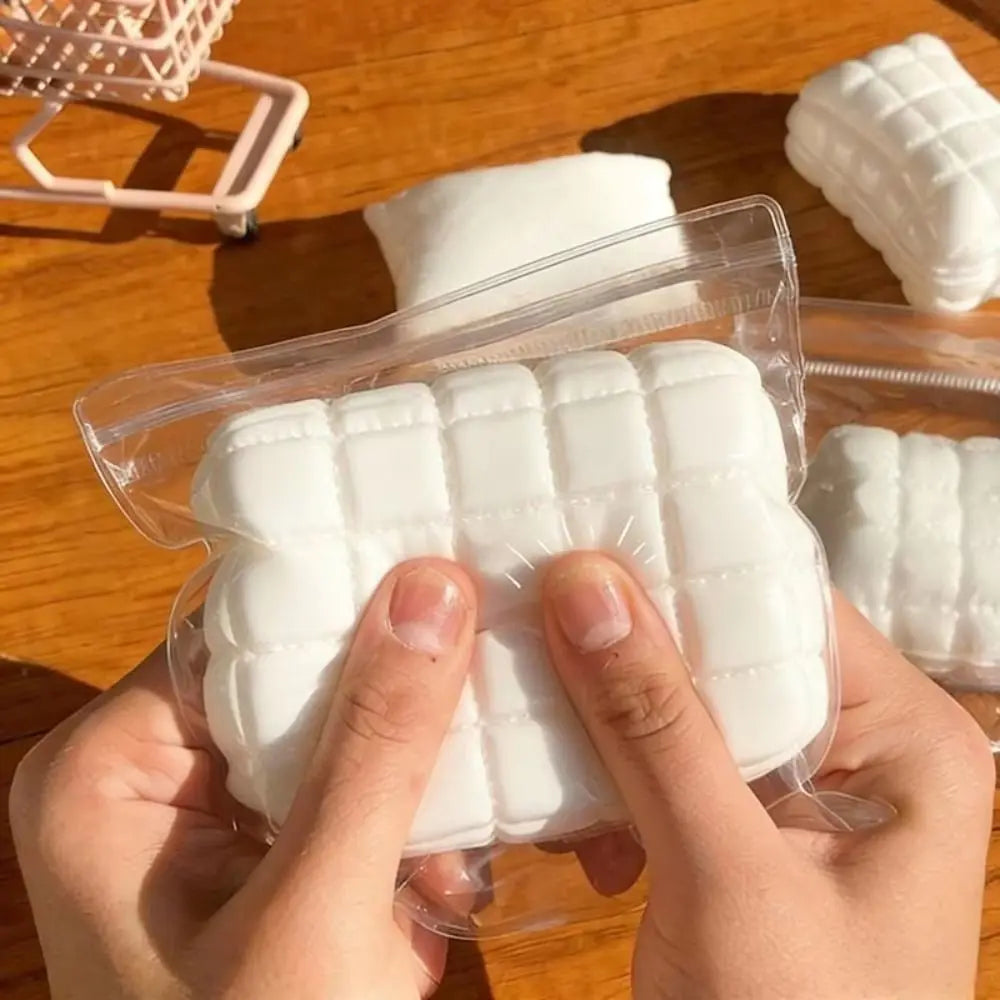 New Fun Soft Mud Pillow Fidget Toy Milk White Soft Mud Texture Soothing Stress Toy Square Soothing Anxiety Squeezing Toy