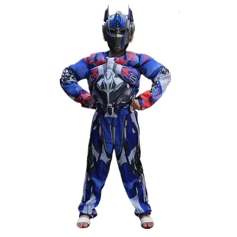 Niveau Helden Transformatoren Jumpsuit Set Kids Optimus Prime Kostuum Super   Muscle Kostuum Jongens Anime Masker Cadeau