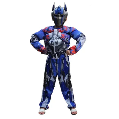Niveau Helden Transformatoren Jumpsuit Set Kids Optimus Prime Kostuum Super   Muscle Kostuum Jongens Anime Masker Cadeau