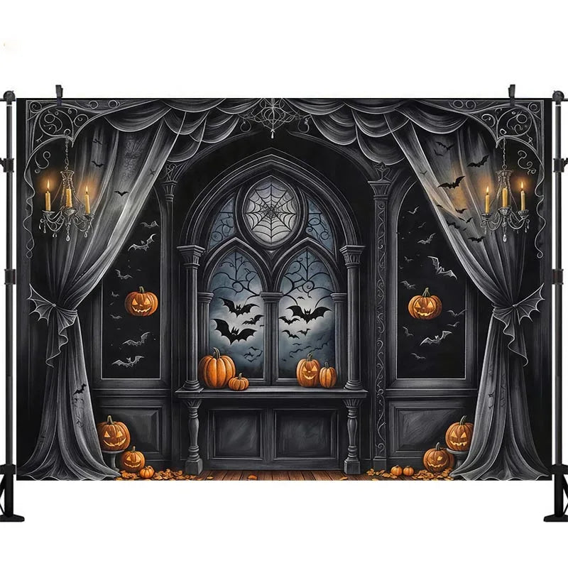LS Halloween Pumpkin Shop Backdrops Child Baby Photo Props Adult Kids Decors Photography Trick or Treat Photo Studio Backgrounds