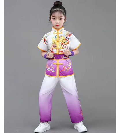 Men Women Children Tai Chi Costumes Boy Martial Arts Set Perform Girl Suit Kids Chinese Wushu Sets Kung Fu Uniform Baby Clothes