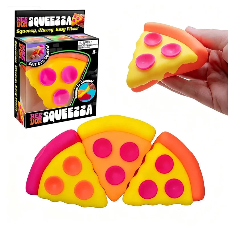 NeeDoh Pizza Sensory Fidget Toys Slow Rebound Anti-Anxiety ADHD Squishy Cube Squishy Squeeze Toys Holiday Gifts for Focus New
