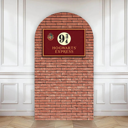 Happy Birthday Party Arch Backdrop Cover Wizard Castle Magic Academy 9 3/4 Platform Children Boys Baby Decor Custom Background