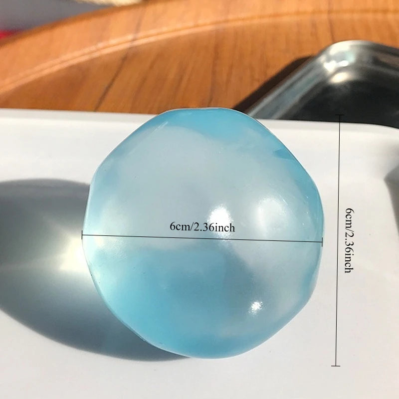Plasticity Squishy Mochi Fidget Toys Blue Coconut Oil Maltose Squeeze Toy Funny Anti-stress Sensory Toy for Friends Gifts