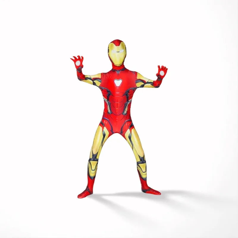 Kids Adult Iron Cosplay Costume Bodysuit Jumpsuit The Avengers Superhero Outfits Halloween Carnival Party Cosplay Costumes