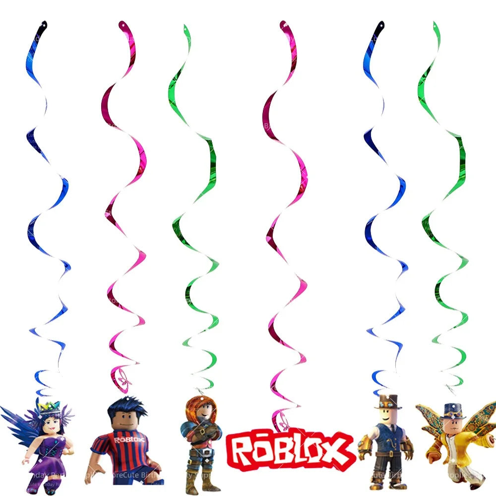 Roblox Game Birthday Party Decoration Tableware Cups Plates Napkins Tablecloth Bracelets Party Favor Souvenir Party Supplies