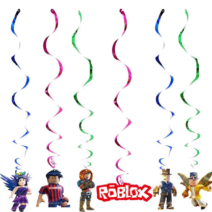 Roblox Game Birthday Party Decoration Tableware Cups Plates Napkins Tablecloth Bracelets Party Favor Souvenir Party Supplies